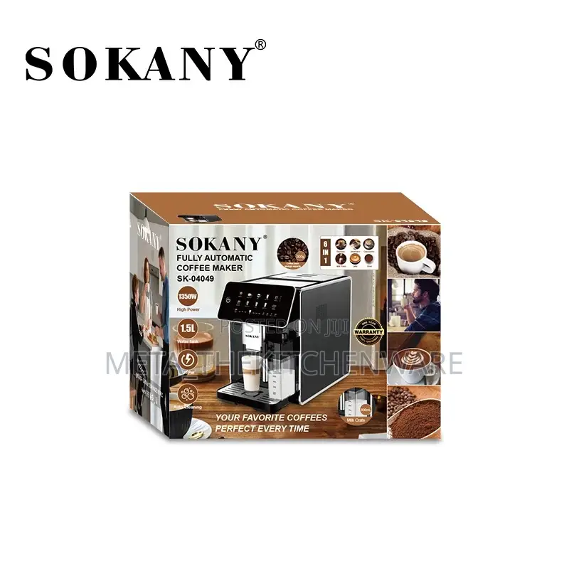 Sokany Full Automatic Coffee Maker 6in1 20bar 1.5l 1350w