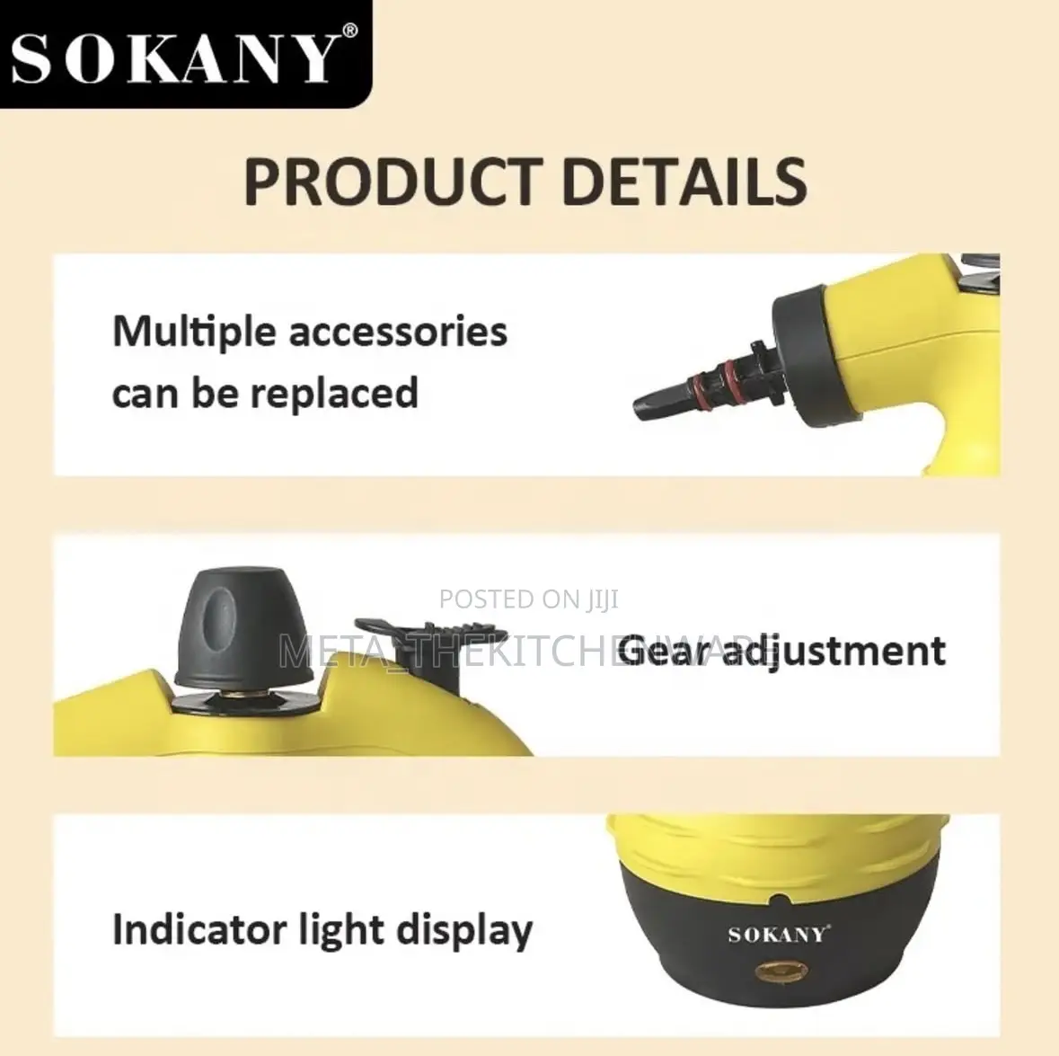 Sokany Handheld Steam Cleaner 1000w