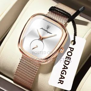 Poedagar Brand Women's Chain and Stainless Steel Watches Original