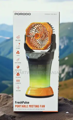 Porodo Freshpulse Portable Misting Fan RGB Brushless Motor