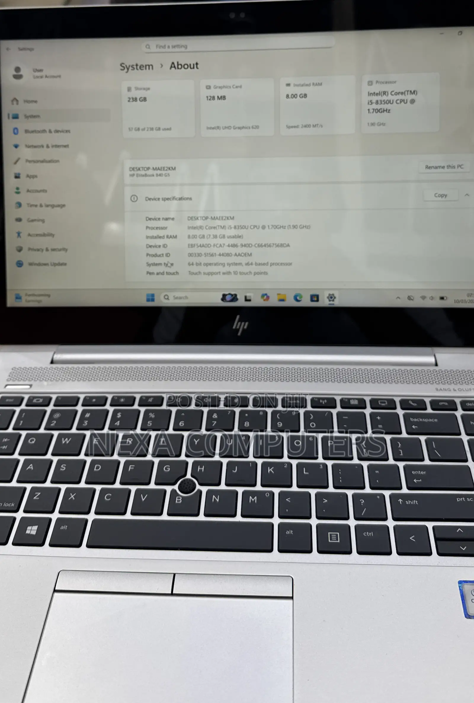 Laptop HP EliteBook 840 G5 8GB Intel Core i5 SSD 256GB
