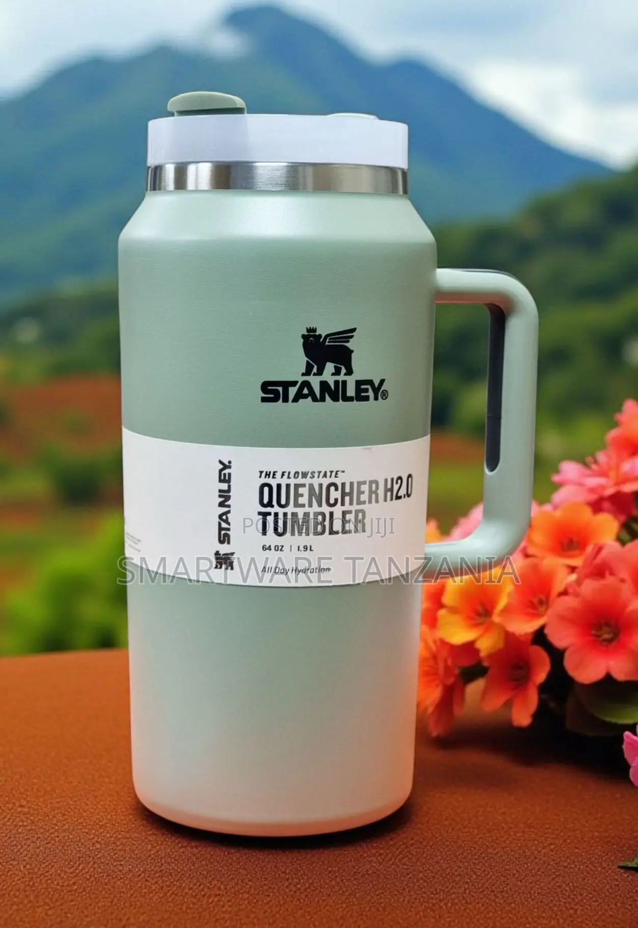 Stanley Flowstate Quencher H2.0 Tumbler 64oz Sage All Day