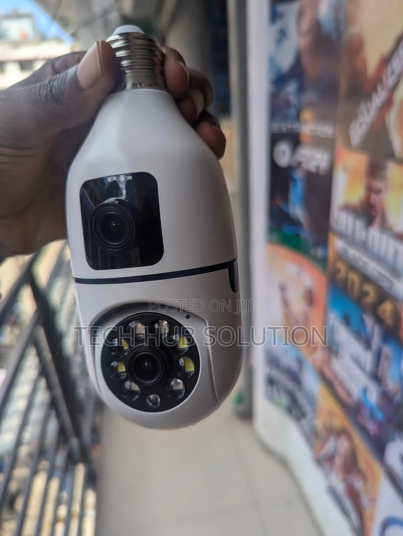 Dual Lens Bulb Security Camera