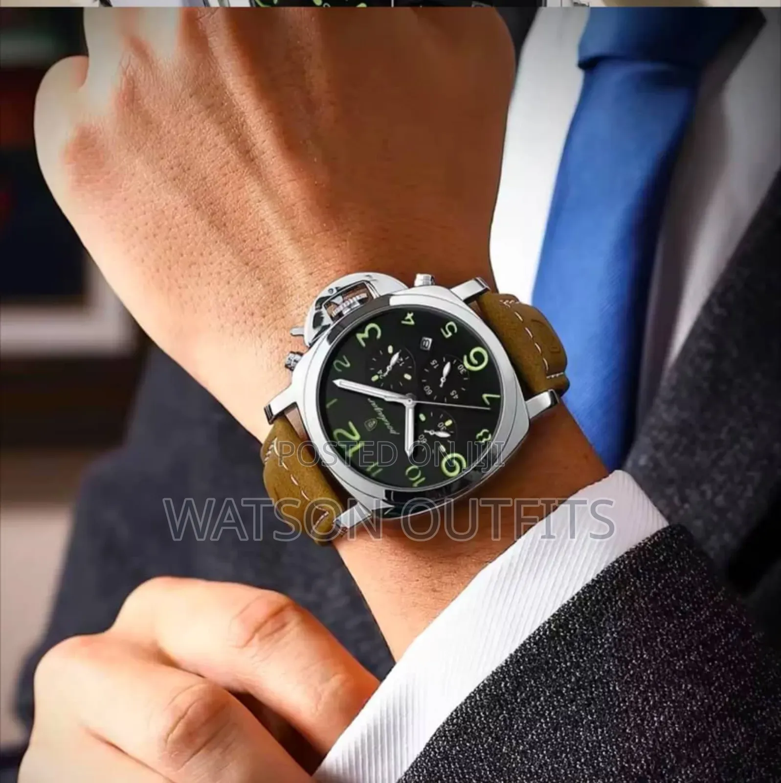 Poedagar Brand New Leather Straps Original Men's Watches
