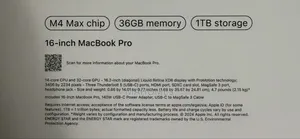 New Apple MacBook Pro 2024 M4 Max 16-inch 36GB Apple M4 Max SSD 1T