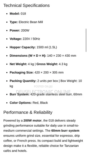 Electric Bean Mill With 60mm Burr_ Commercial Coffee Grinder