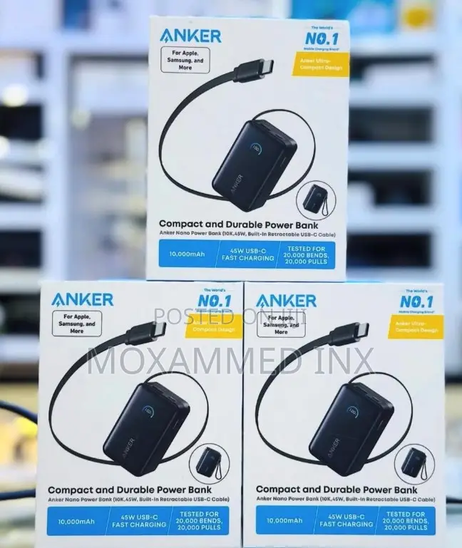 Anker Nano Power Bankcompact and Durable, Fast Charging