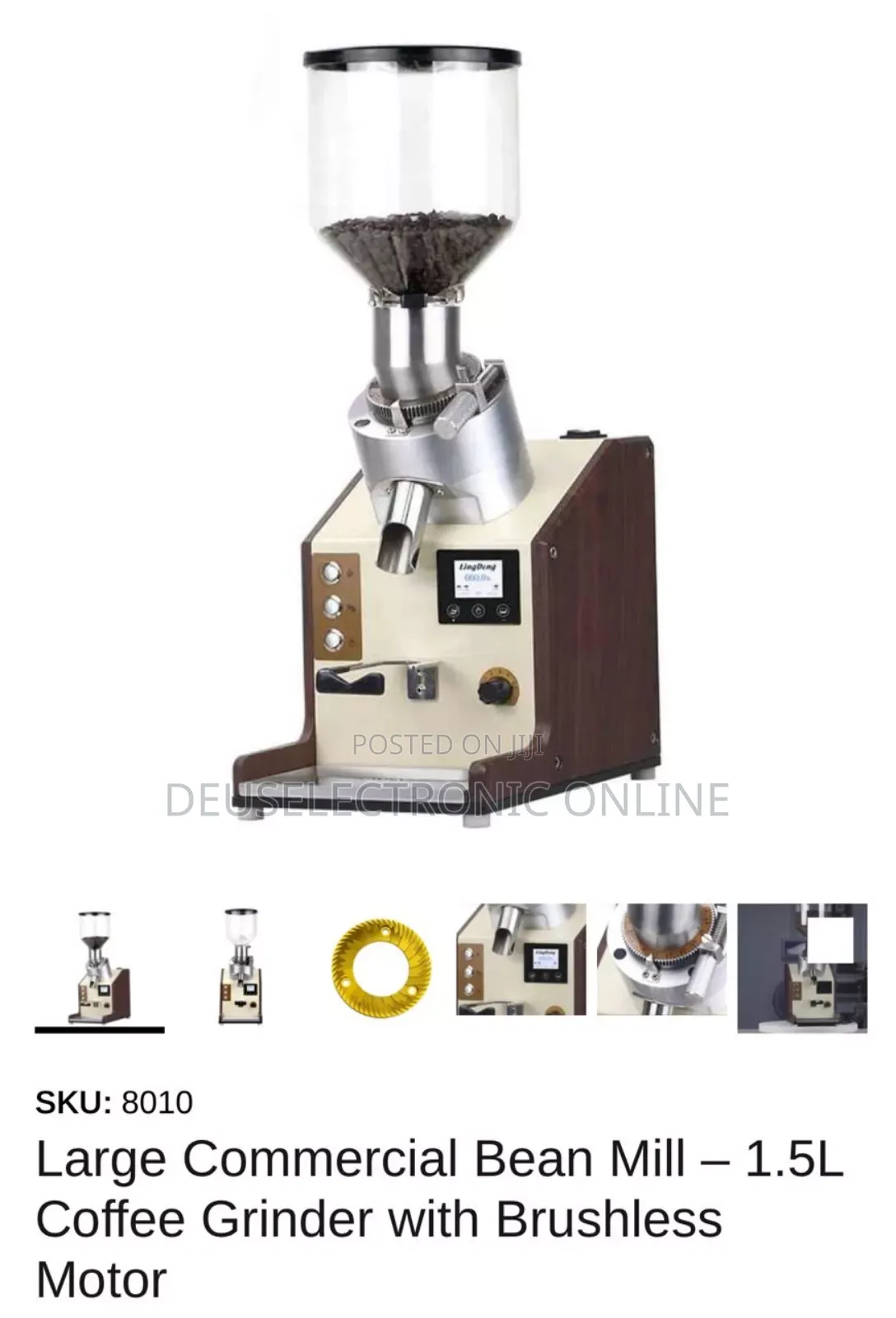 Large Commercial Bean Mill 15l Coffee Grinder With Brushless Motor