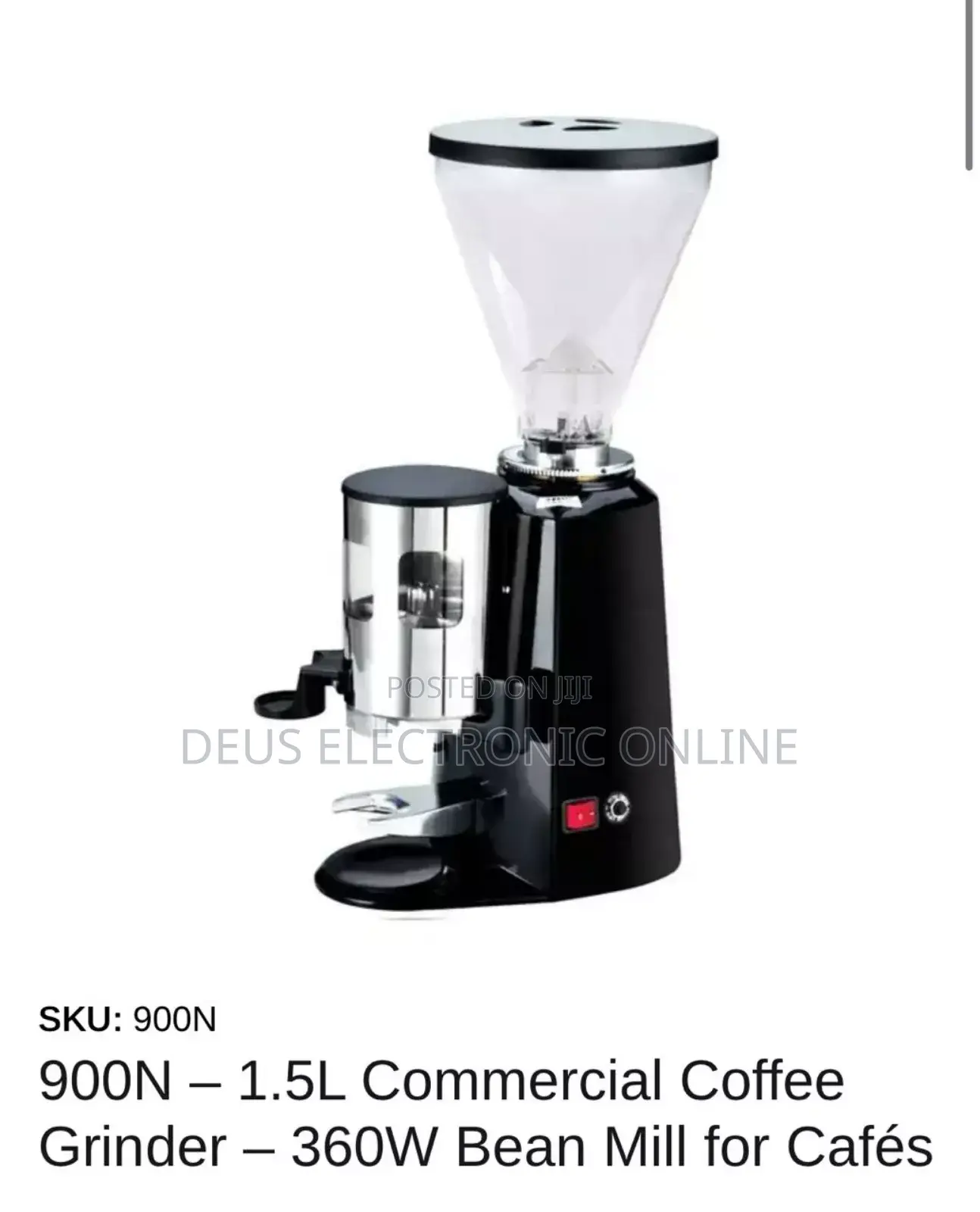 Coffee Grinder Commercial 1.5l 360wbean Mill for Cafes