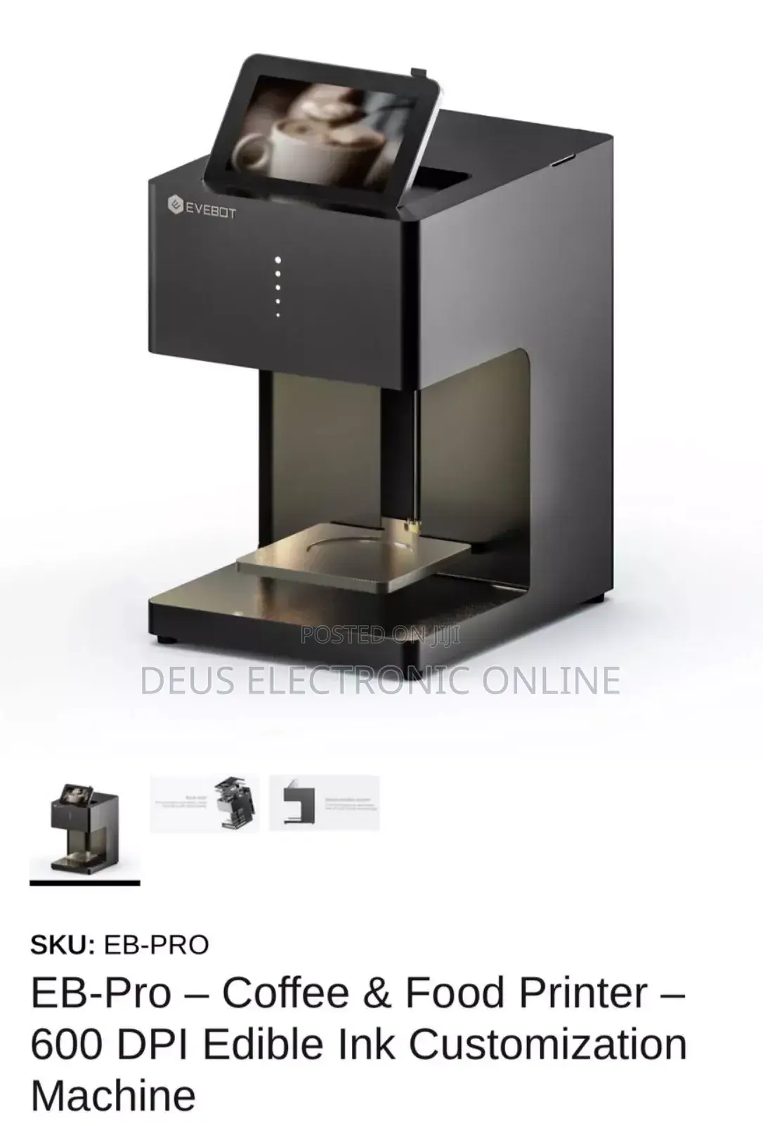 Eb_pro Coffee _Food Printers 600 Dpi Edible Ilk Customization Mashine