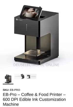 Eb_pro Coffee _Food Printers 600 Dpi Edible Ilk Customization Mashine