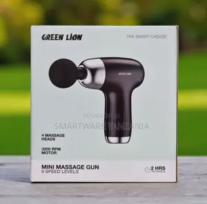 Green Lion Mini Massage Gun 6 Speed 4 Heads 3200 Rpm 2 Hours