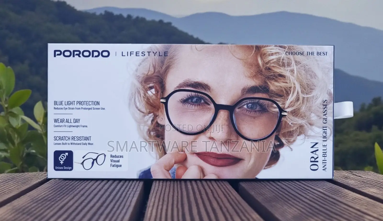 Porodo Oran Anti Blue Light Glasses Unisex Scratch Resistant Frame