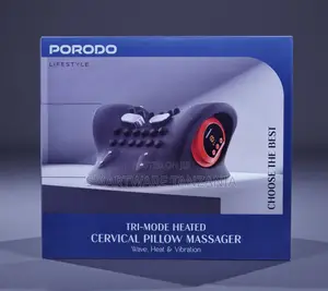 Porodo Tri Mode Heated Cervical Pillow Massager Wave Heat Vibration