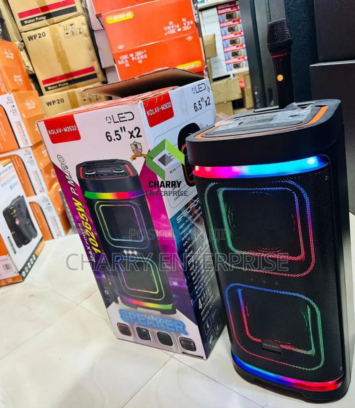 Kolav Rechargeable Speaker With Mic
6.5" × 2 Kwa Matangazo Etc