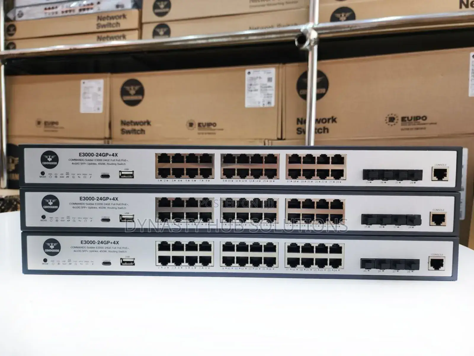 E3000-24gp+4x Commando Soldier 24 Gigabit Poe+ Manageable Switch
