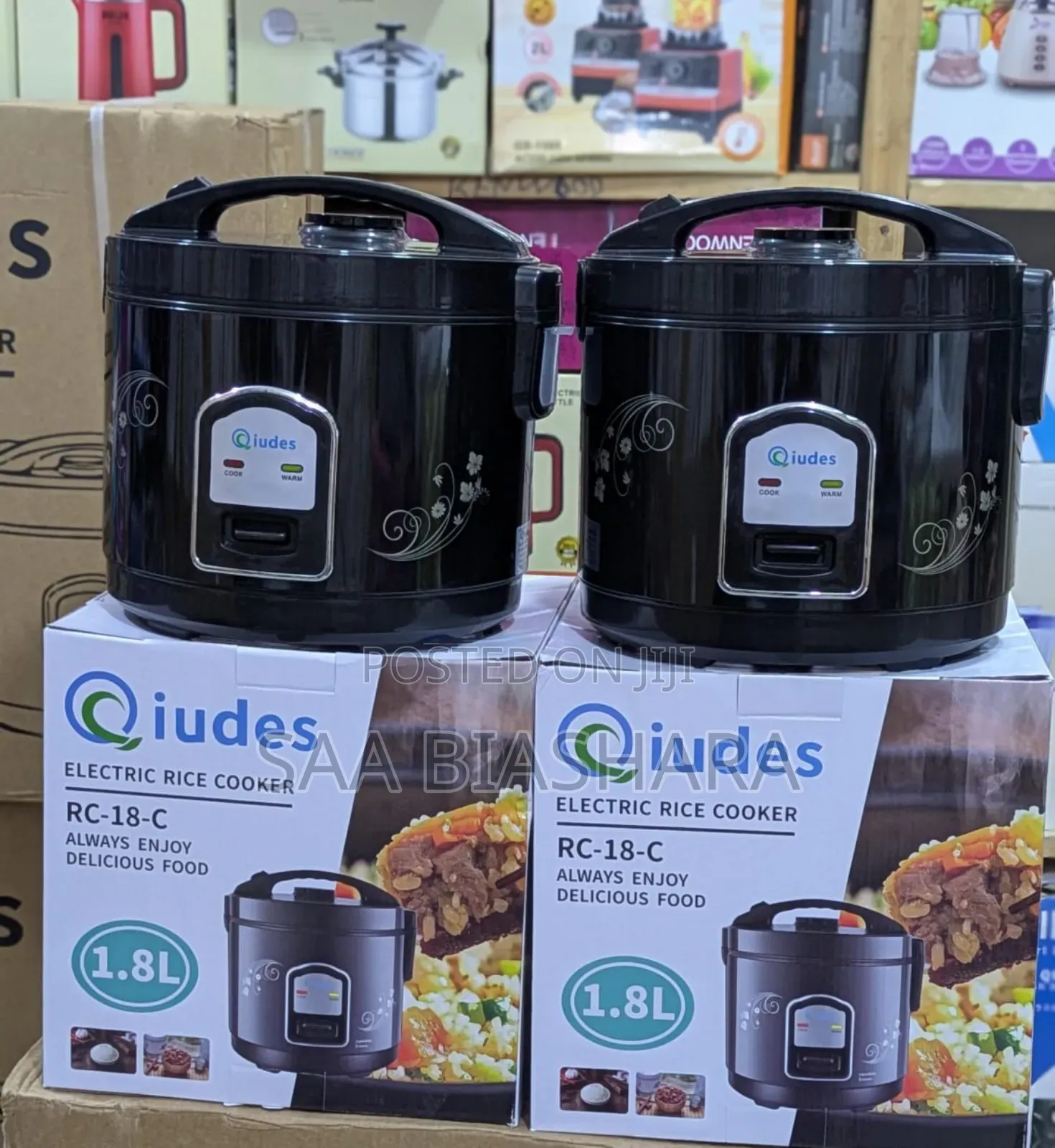 Qiudes Rice Cooker 1.8l Black