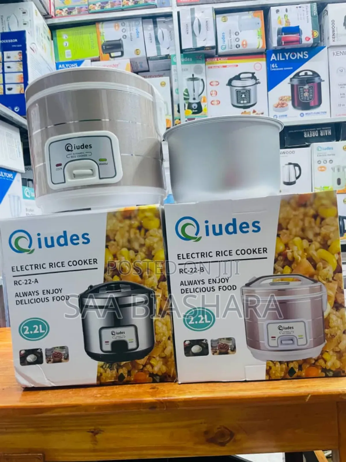 Qiudes Electric Rice Cooker 2.2l White