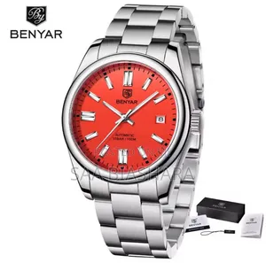 New Benyar Classic Mechanical Watch Silver and Orange