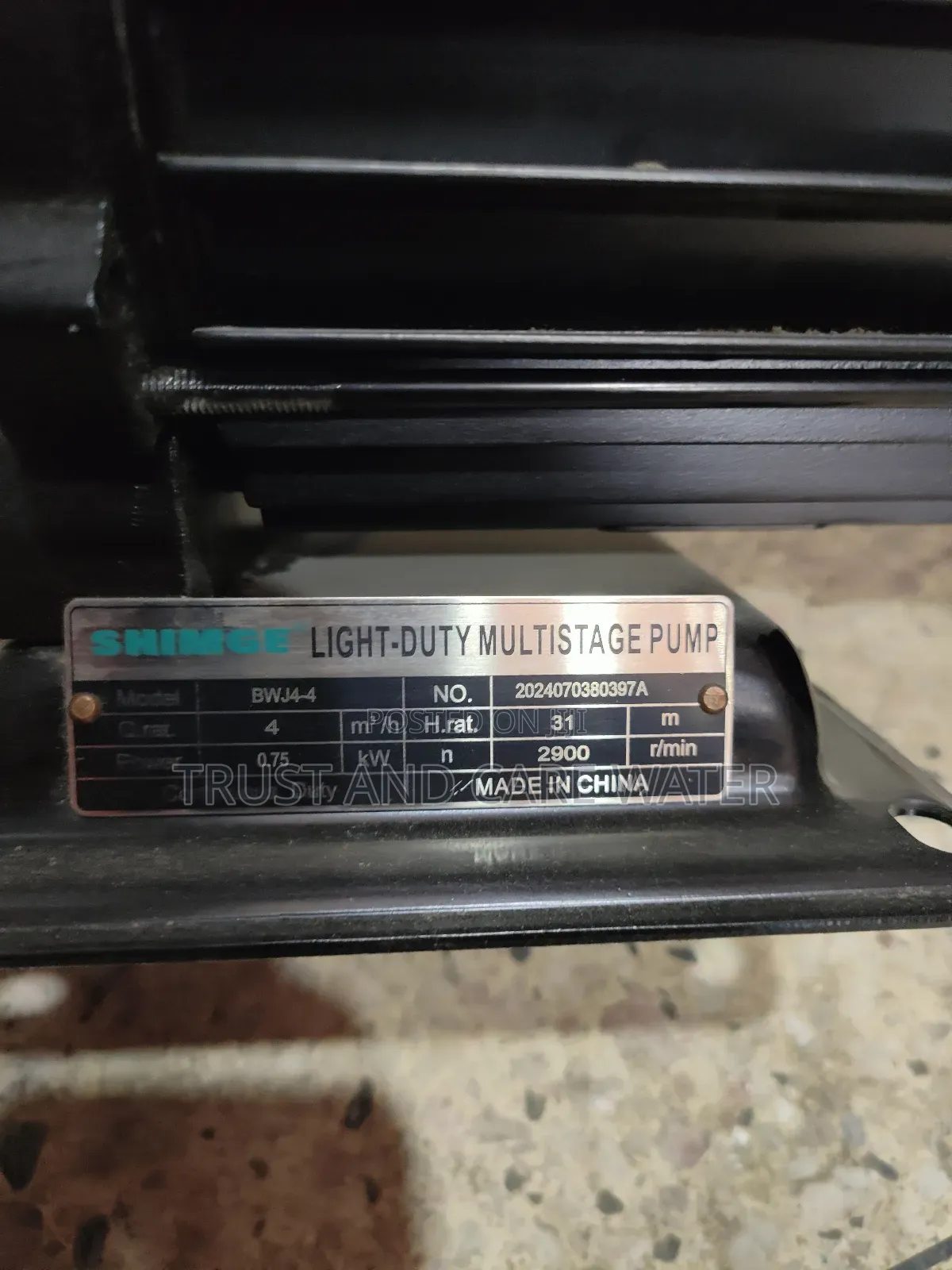 Shimge Surface Light Duty 1hp Multistage Pump (Single Phase)