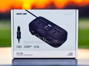 Green Lion Gc-233 200w Car Power Inverter 2 Usb-C Pd 2 Usb-a Qc