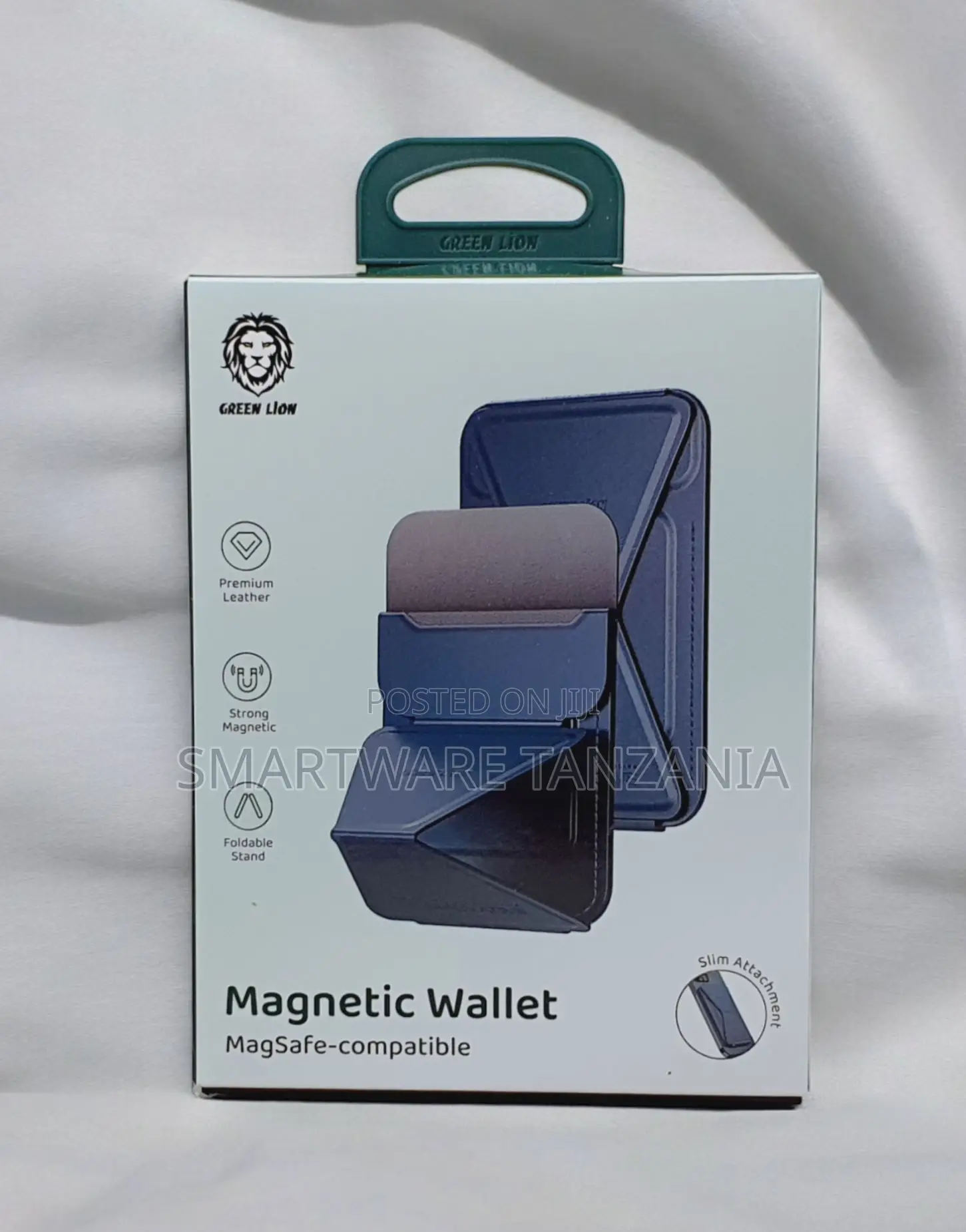 Green Lion Magsafe Magnetic Wallet With Stand Blue