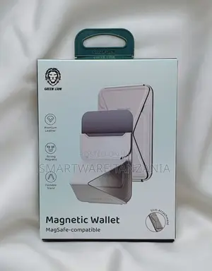 Green Lion Magsafe Leather Magnetic Wallet Stand White