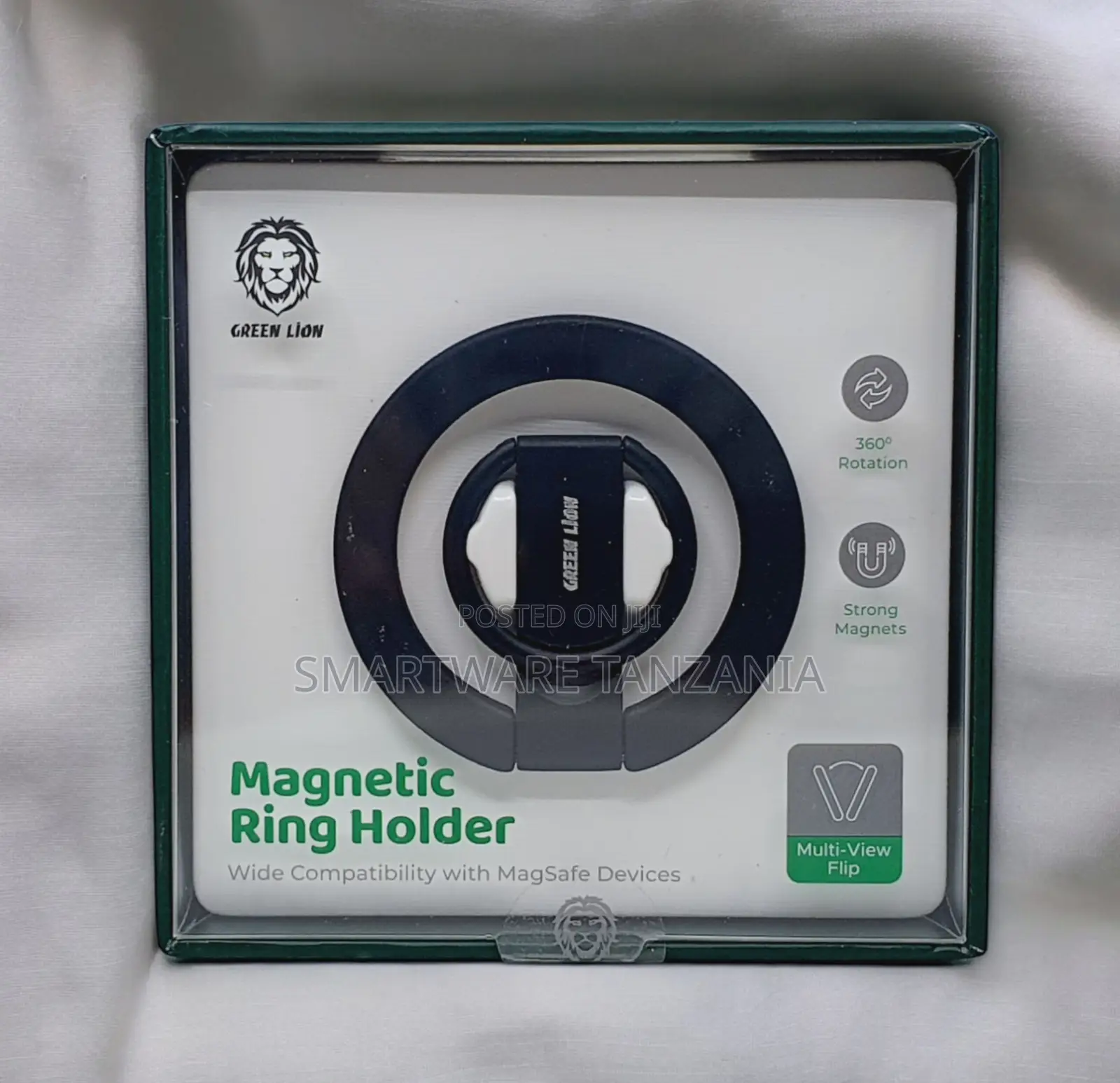 Green Lion Magsafe Magnetic Ring Holder Matte Black