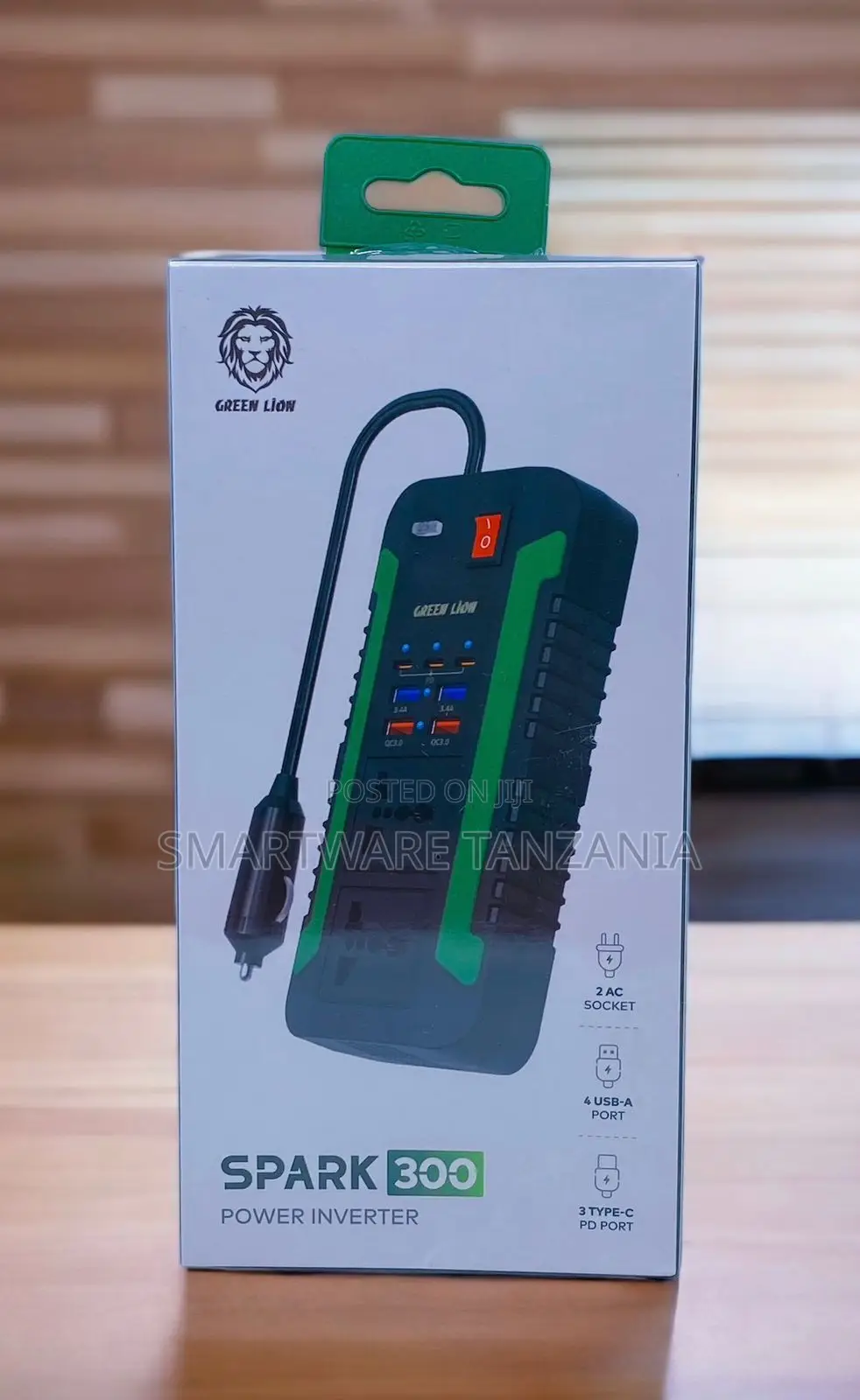 Green Lion 300w Car Power Inverter, Dc 12/24v to 220v Ac Car Inverter