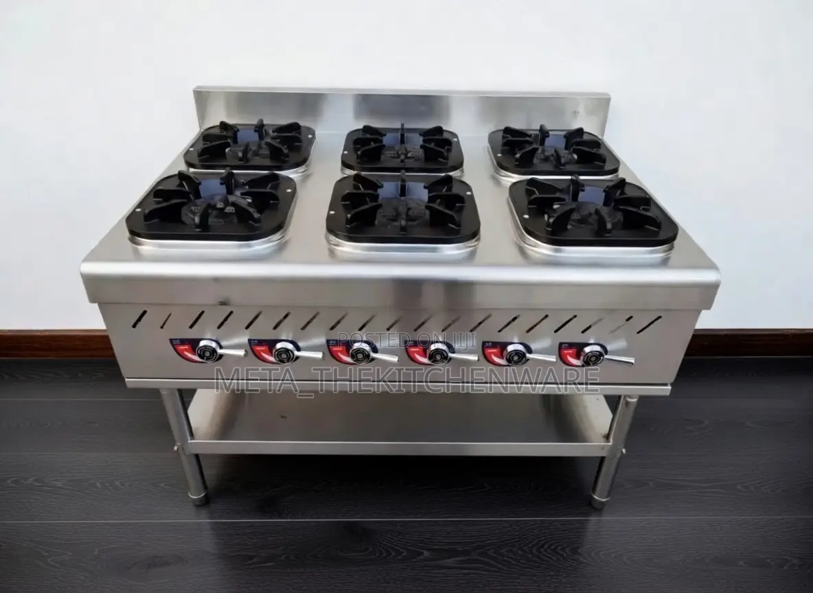 Commercial High Pressure Gas Stove 6 Burner