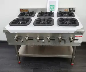 Commercial High Pressure Gas Stove 6 Burner