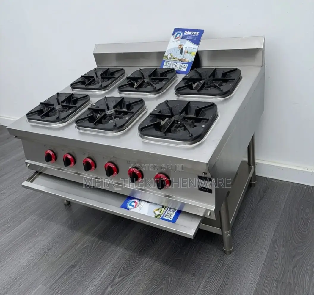 Commercial High Pressure Gas Stove 6 Burner
