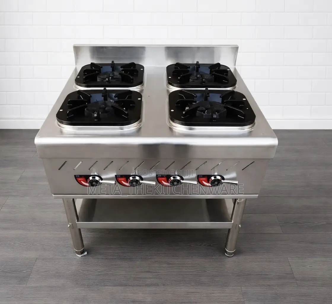 Commercial High Pressure Gas Stove 4 Burner