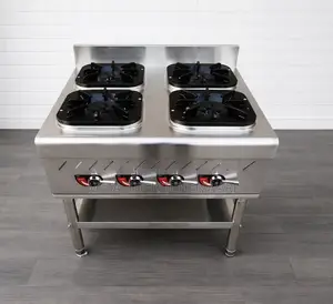Commercial High Pressure Gas Stove 4 Burner