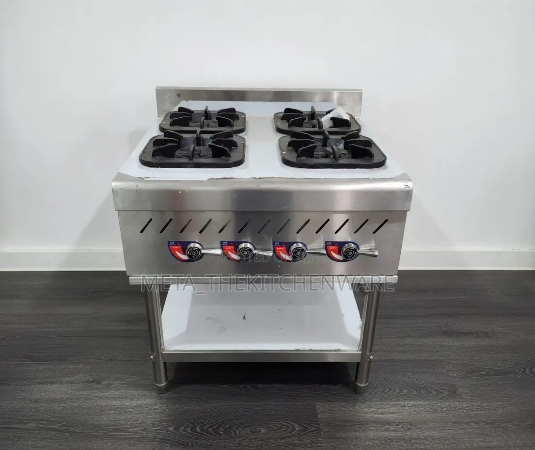 Commercial High Pressure Gas Stove 4 Burner