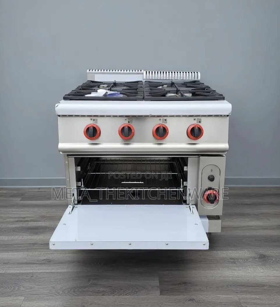 Commercial Gas Cooker 4 Burner With Gas Oven