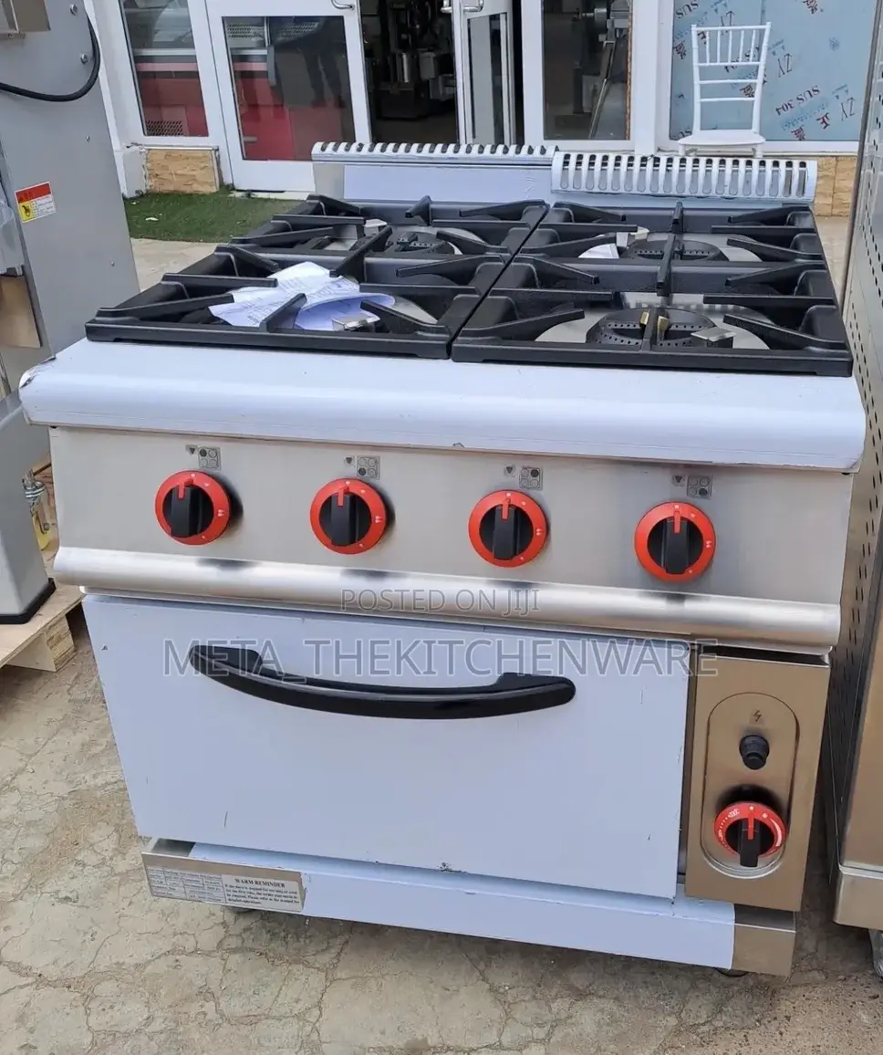 Commercial Gas Cooker 4 Burner With Gas Oven