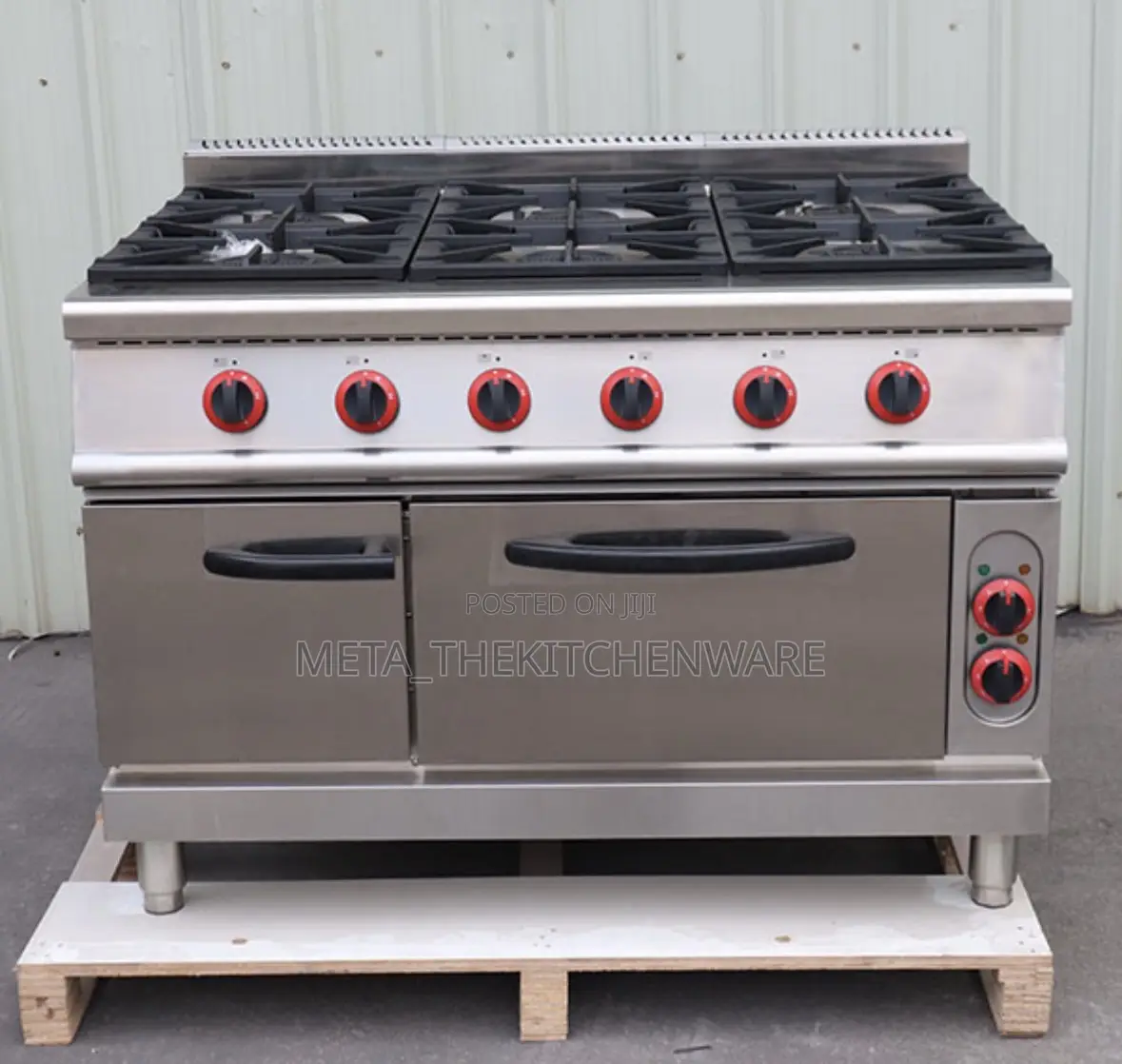 Commercial Gas Cooker 6 Burner With Electric Oven