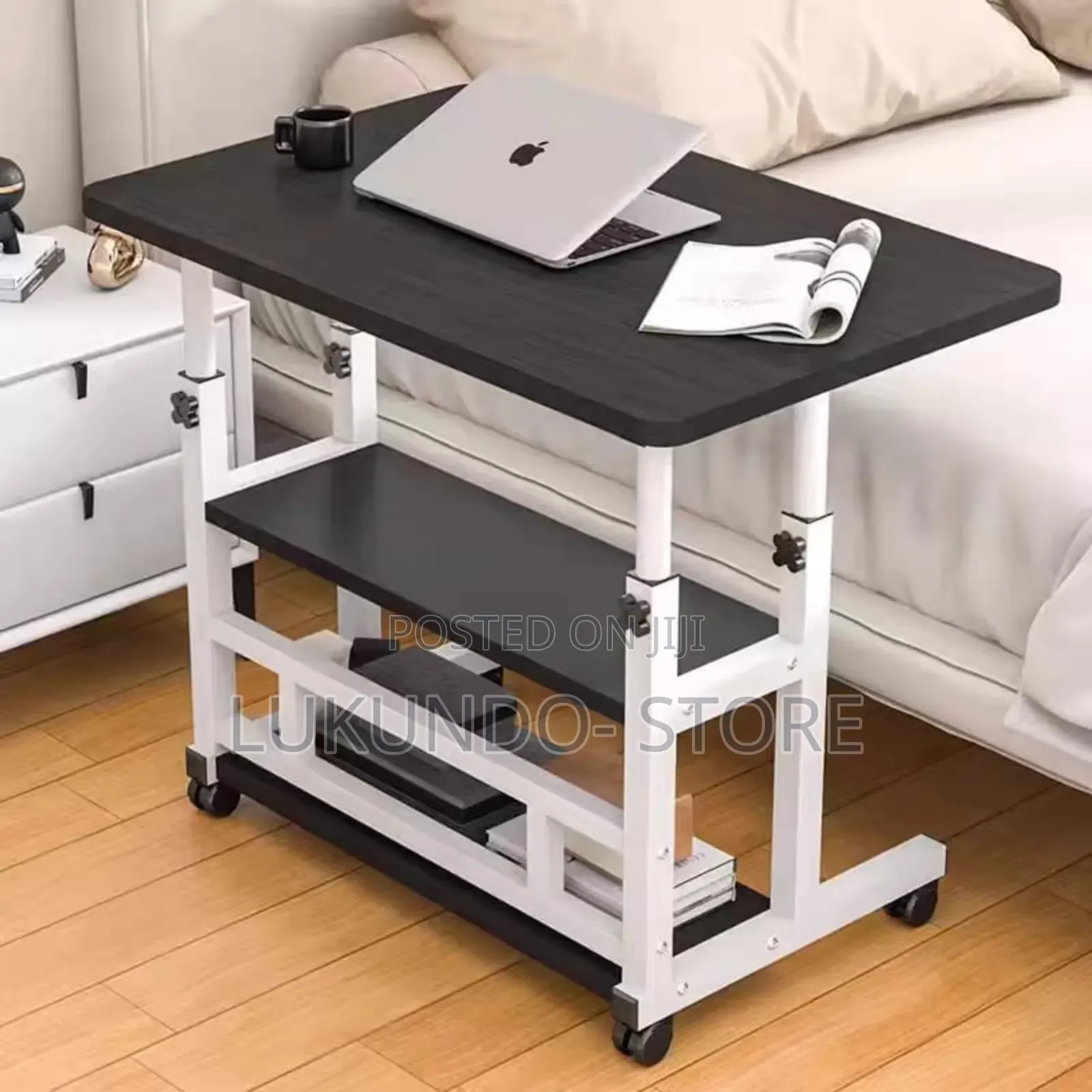 Adjustable Height Table With Wheeled 80*40cm