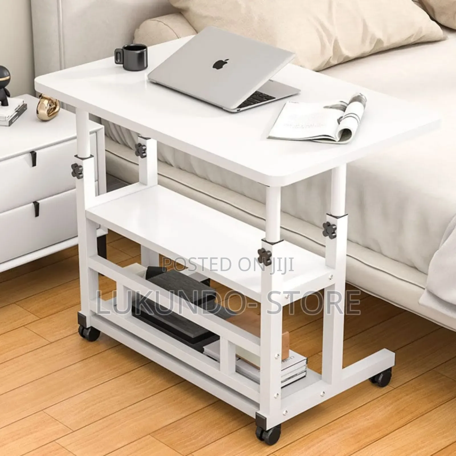Adjustable Height Table With Wheeled 80*40cm