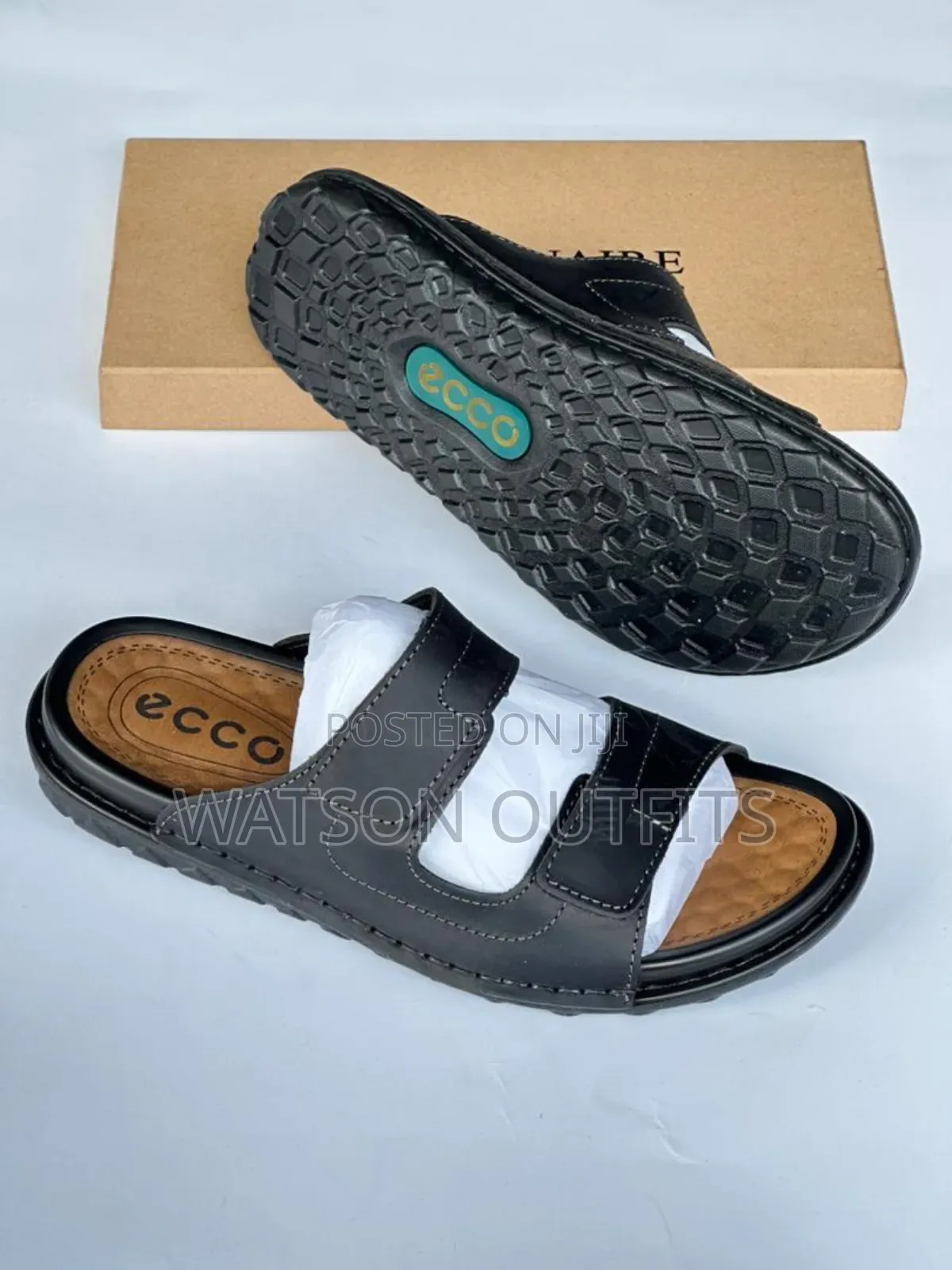 Ecco Brand New Men's Leather Sandals or Open Shoes Officially Smart