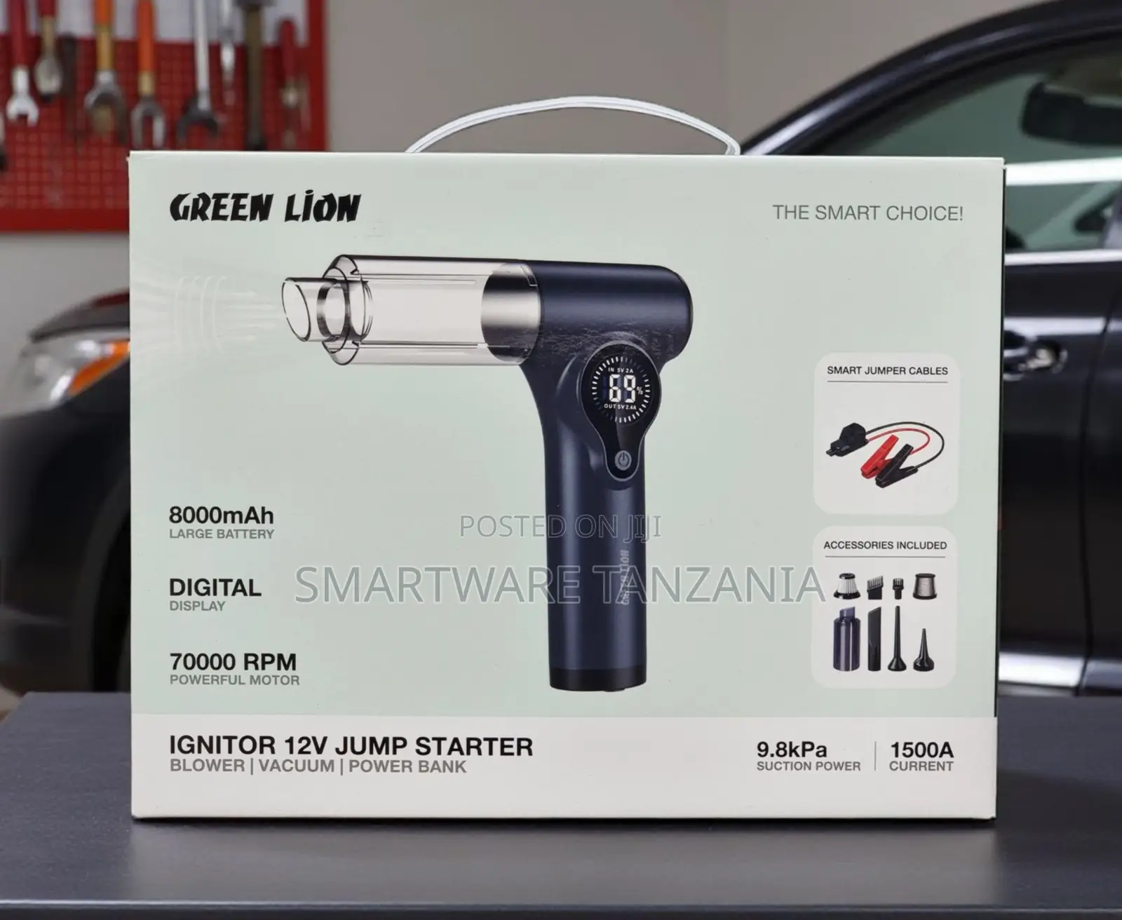 Green Lion Ignitor 12v Jump Starter Blower Vacuum Power Bank