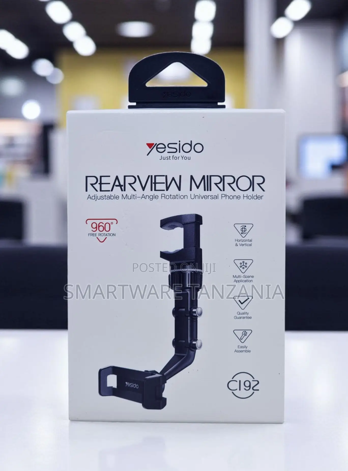 Yesido C192 Rearview Mirror Phone Holder 960 Degree Rotation