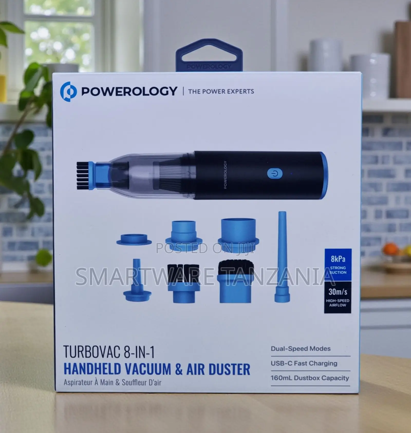 Powerology Turbovac 8-in-1 Handheld Vacuum Air Duster 8kpa