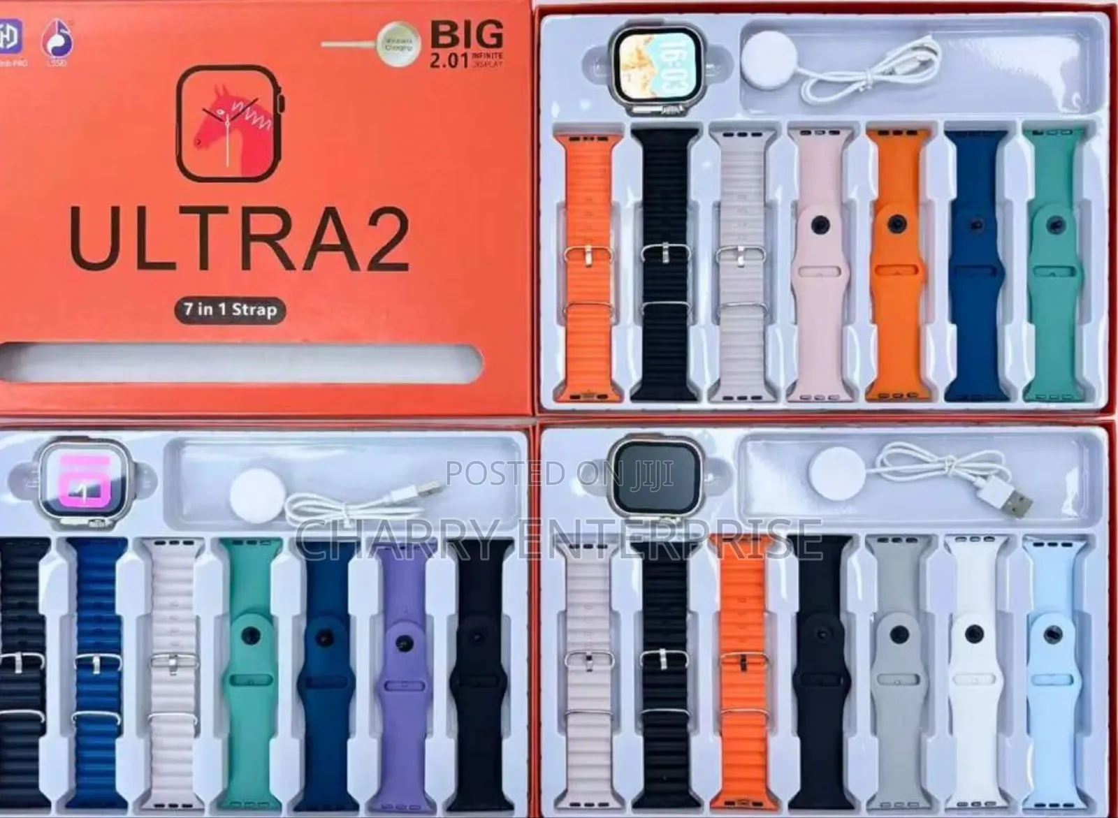 Ultra 2 Smart Watch 7 in 1 
Call
Sports
Heart Rate 7 Straps