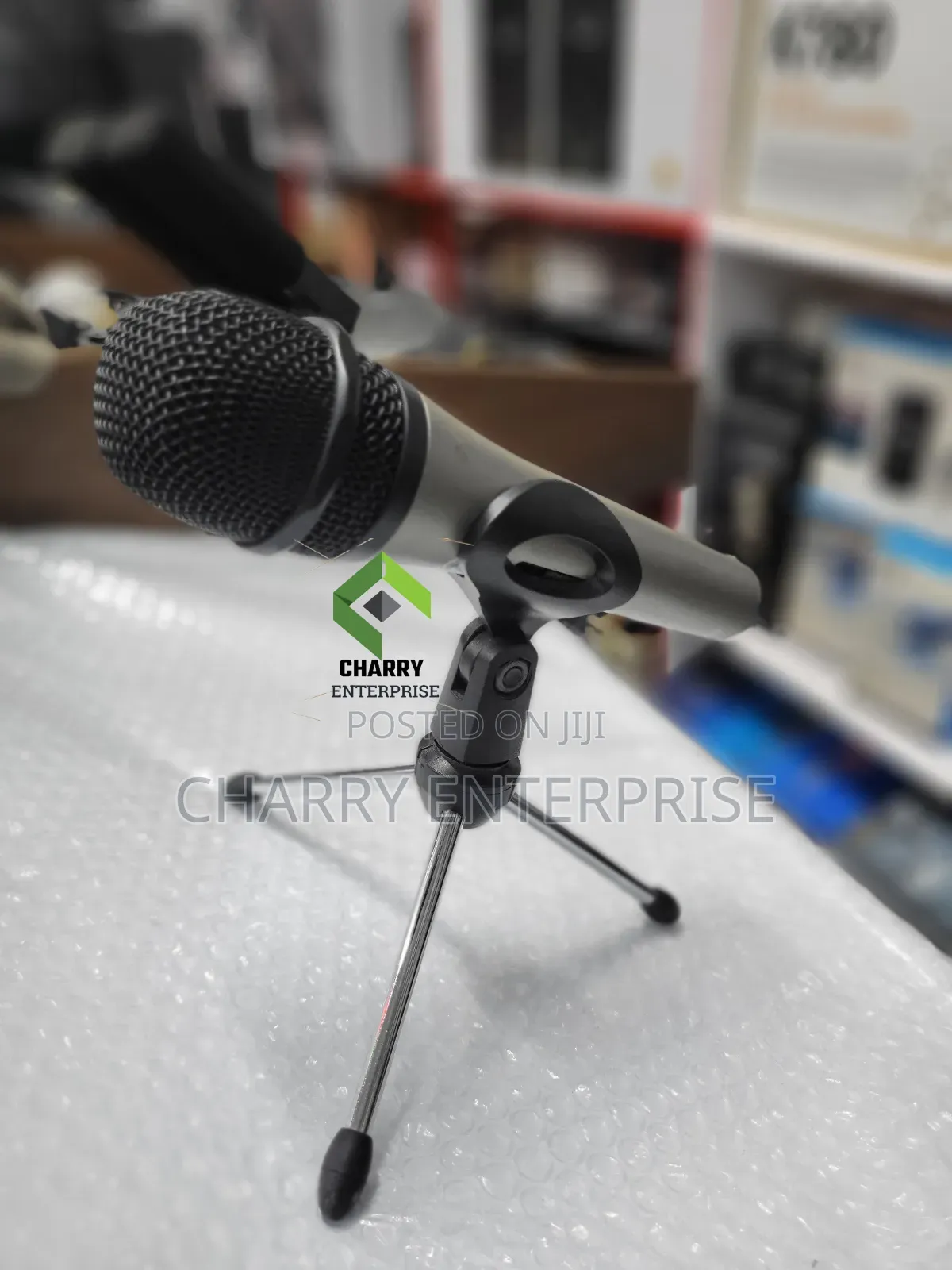 Heavy Metal Microphone Table Stand Stendi Ya Chuma Ya Mezani