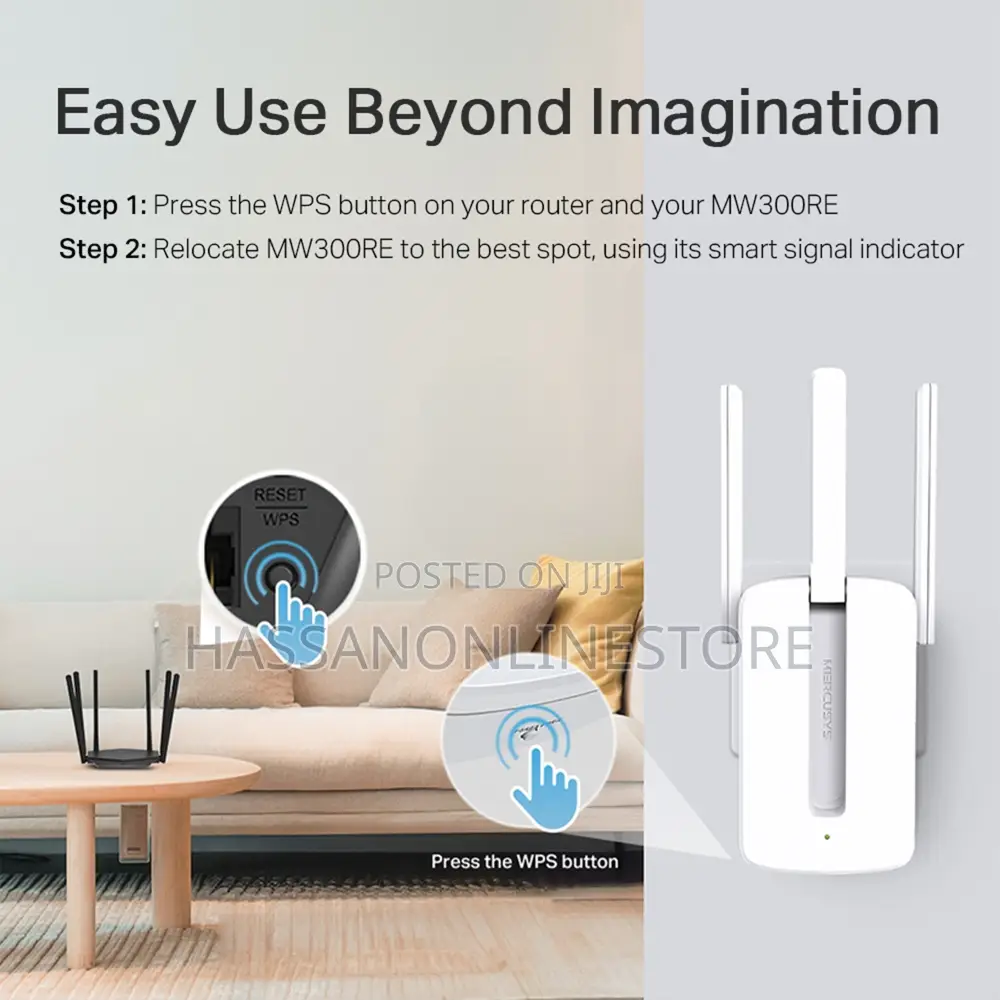 Mercuys Mw300re 300 MBPS Wi-Fi Range Extender