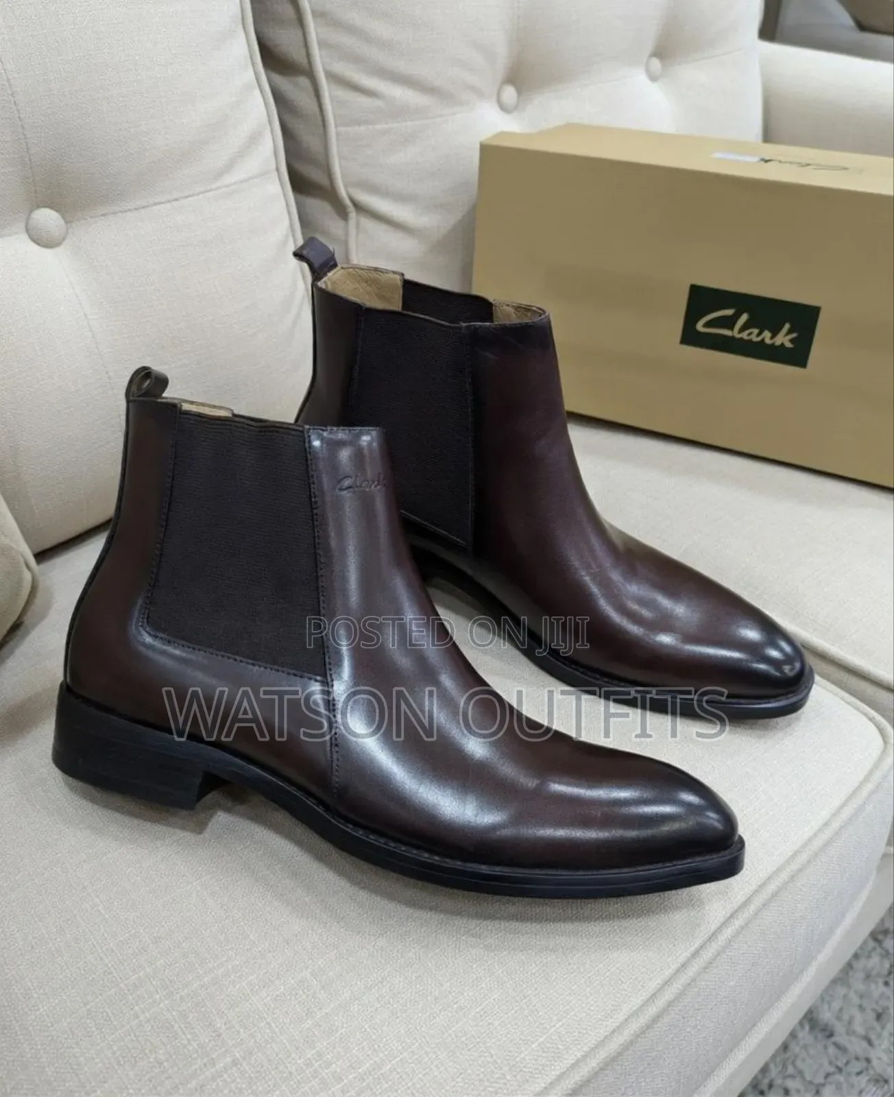 Clarks Brand Men's Leather Boot Shoes Materials Original and Quality