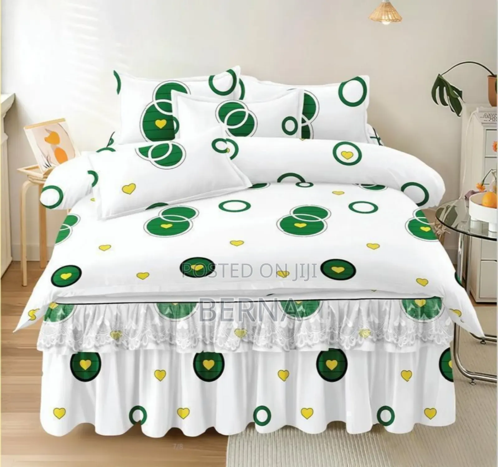 Bedding Set Bedsheet (Bedskirt + Pillow Cases