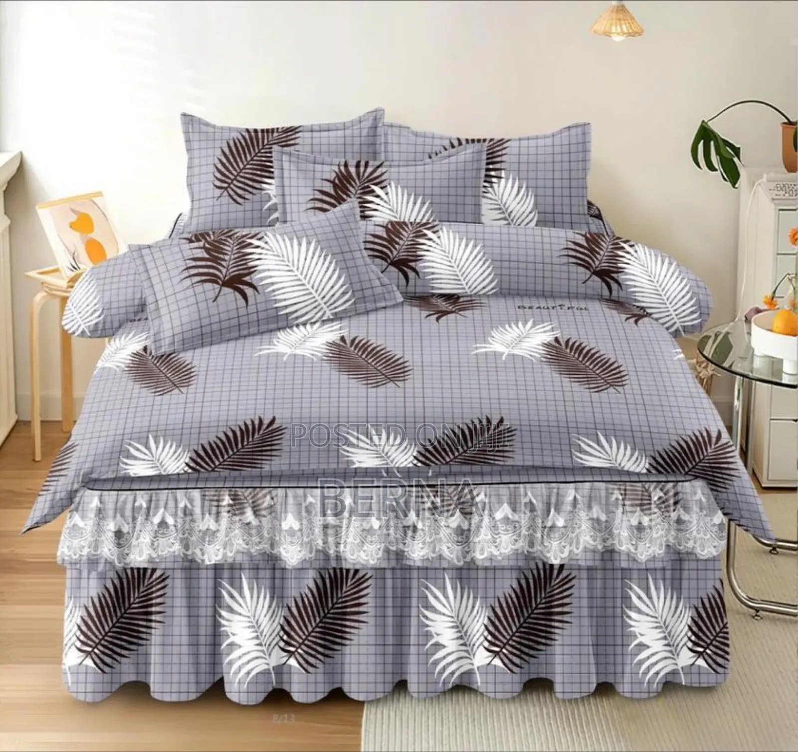 Bedding Set Bedsheet (Bedskirt + Pillow Cases